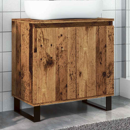 vidaXL Bathroom Cabinet Old Wood 58x33x60 cm Engineered Wood 1