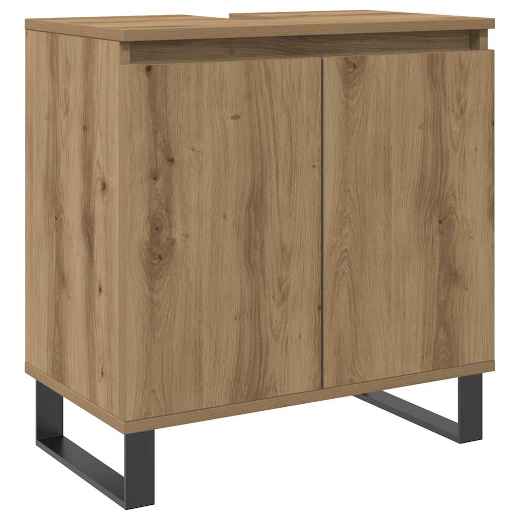vidaXL Bathroom Cabinet Artisan Oak 58x33x60 cm Engineered Wood 2