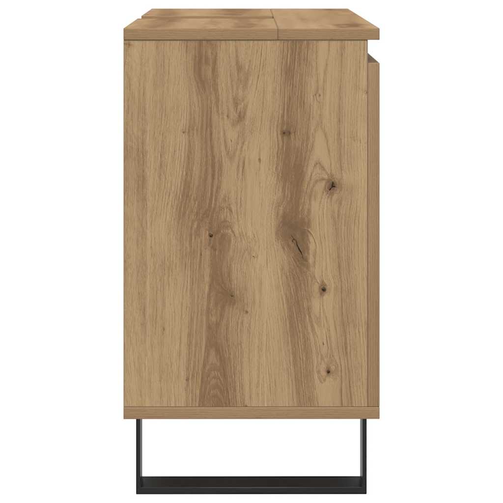 vidaXL Bathroom Cabinet Artisan Oak 58x33x60 cm Engineered Wood 5