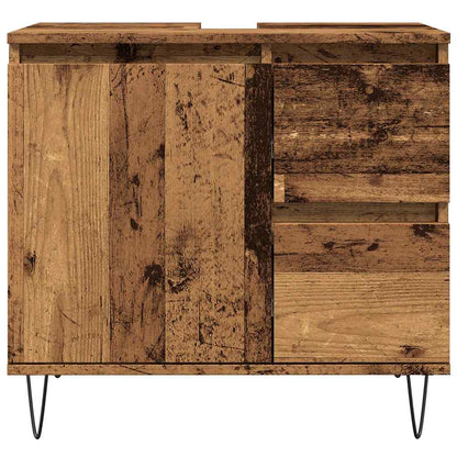 vidaXL Sink Cabinet Old Wood 65x33x60 cm Engineered Wood 4
