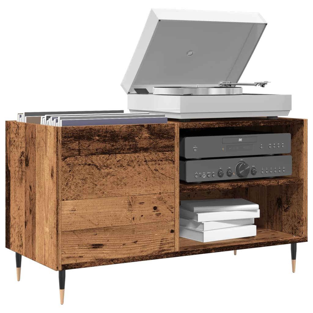 vidaXL Record Cabinet Old Wood 84.5x38x48 cm Engineered Wood 1