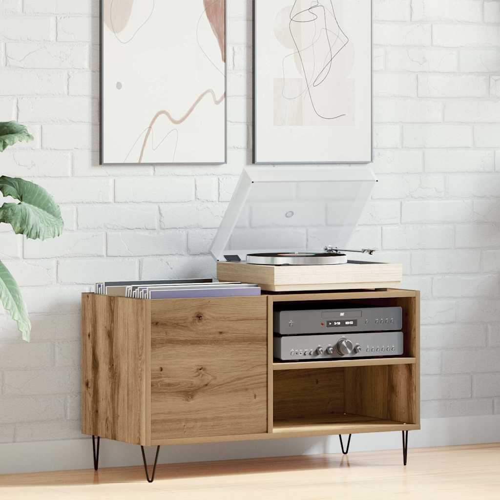 vidaXL Record Cabinet Artisan Oak 84.5x38x48 cm Engineered Wood 3