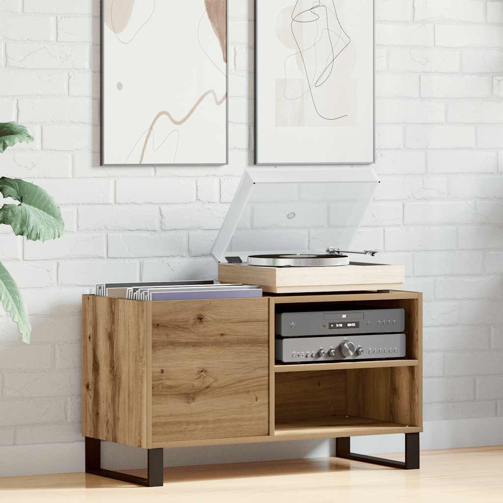 vidaXL Record Cabinet Artisan Oak 84.5x38x48 cm Engineered Wood 3