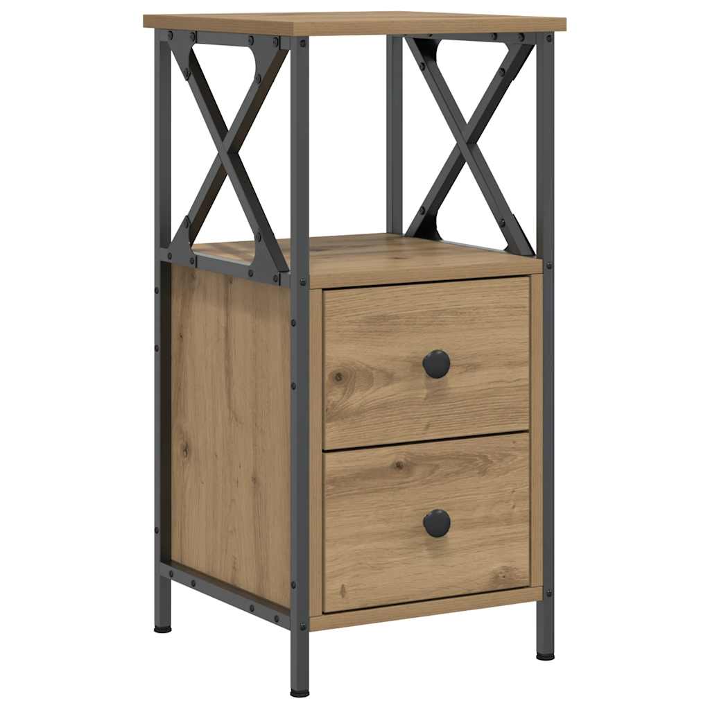 vidaXL Bedside Cabinet Artisan Oak 34x35,5x70 cm Engineered Wood 2