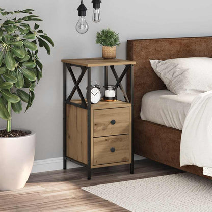 vidaXL Bedside Cabinet Artisan Oak 34x35,5x70 cm Engineered Wood 3