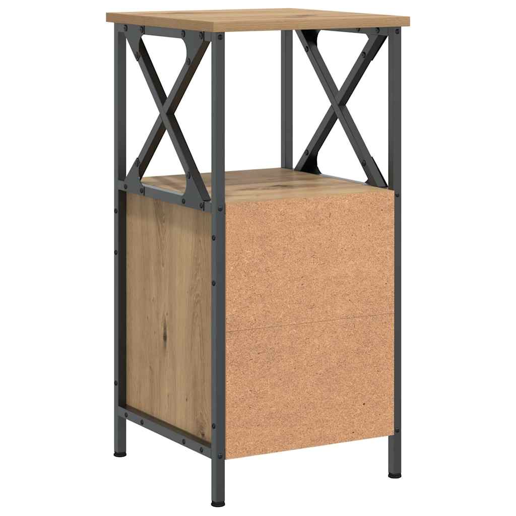 vidaXL Bedside Cabinet Artisan Oak 34x35,5x70 cm Engineered Wood 5