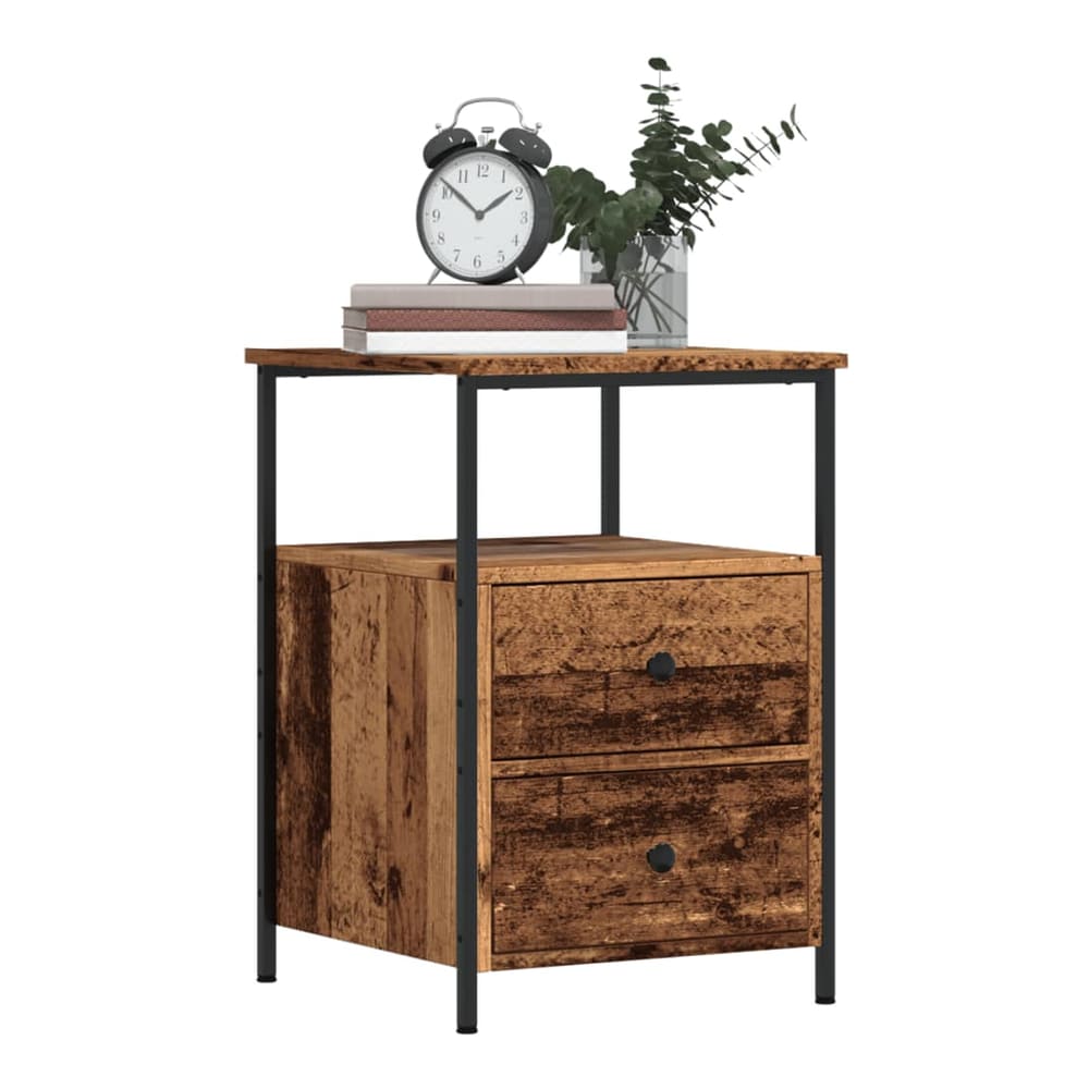 Bedside Cabinet 34x35,5x50 cm Engineered Wood Old wood 2