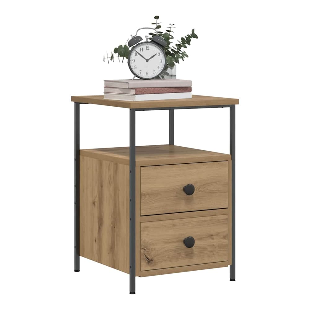 Bedside Cabinet 34x35,5x50 cm Engineered Wood Artisan oak 2
