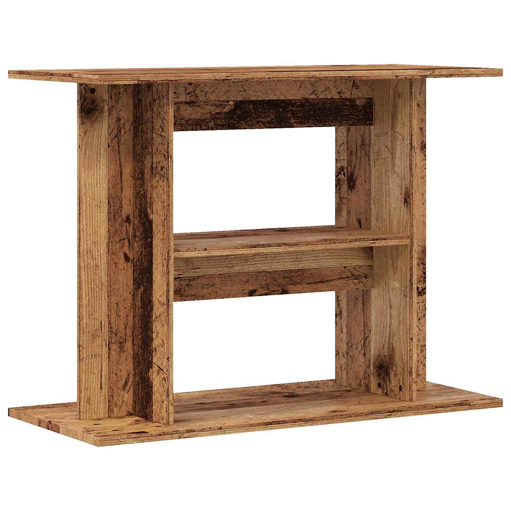 vidaXL Aquarium Stand Old Wood 80x35x60 cm Engineered Wood 2