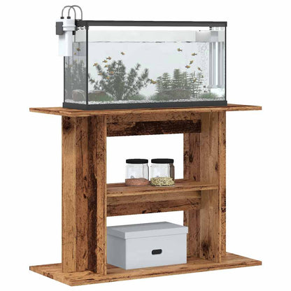 vidaXL Aquarium Stand Old Wood 80x35x60 cm Engineered Wood 3