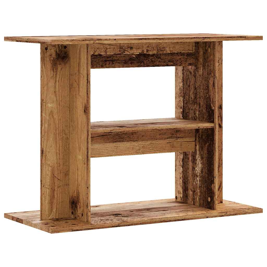 vidaXL Aquarium Stand Old Wood 80x35x60 cm Engineered Wood 6