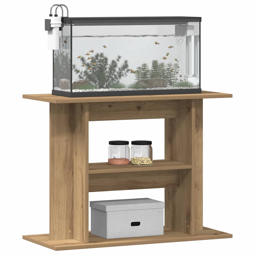 vidaXL Aquarium Stand Artisan Oak 80x35x60 cm Engineered Wood 3
