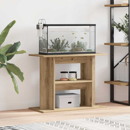 vidaXL Aquarium Stand Artisan Oak 80x35x60 cm Engineered Wood 1