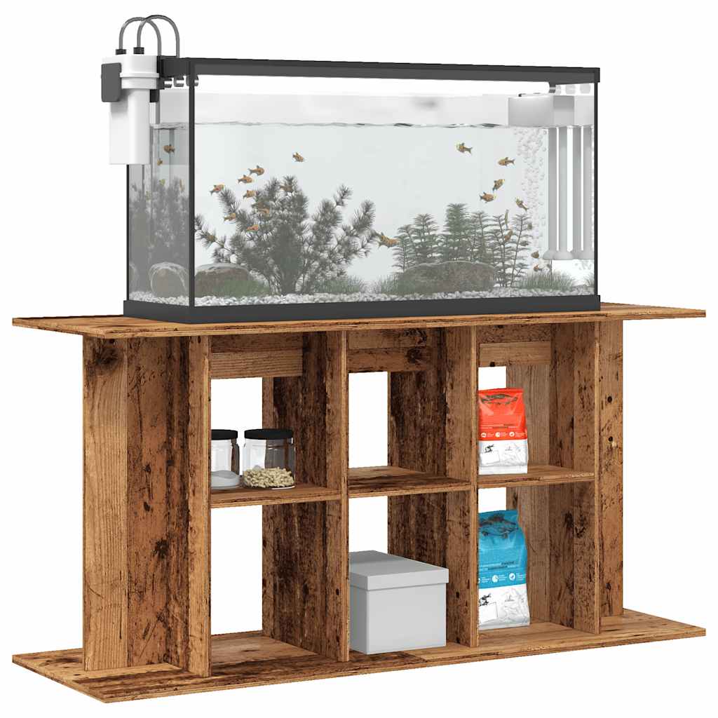 vidaXL Aquarium Stand Old Wood 120x40x60 cm Engineered Wood 3