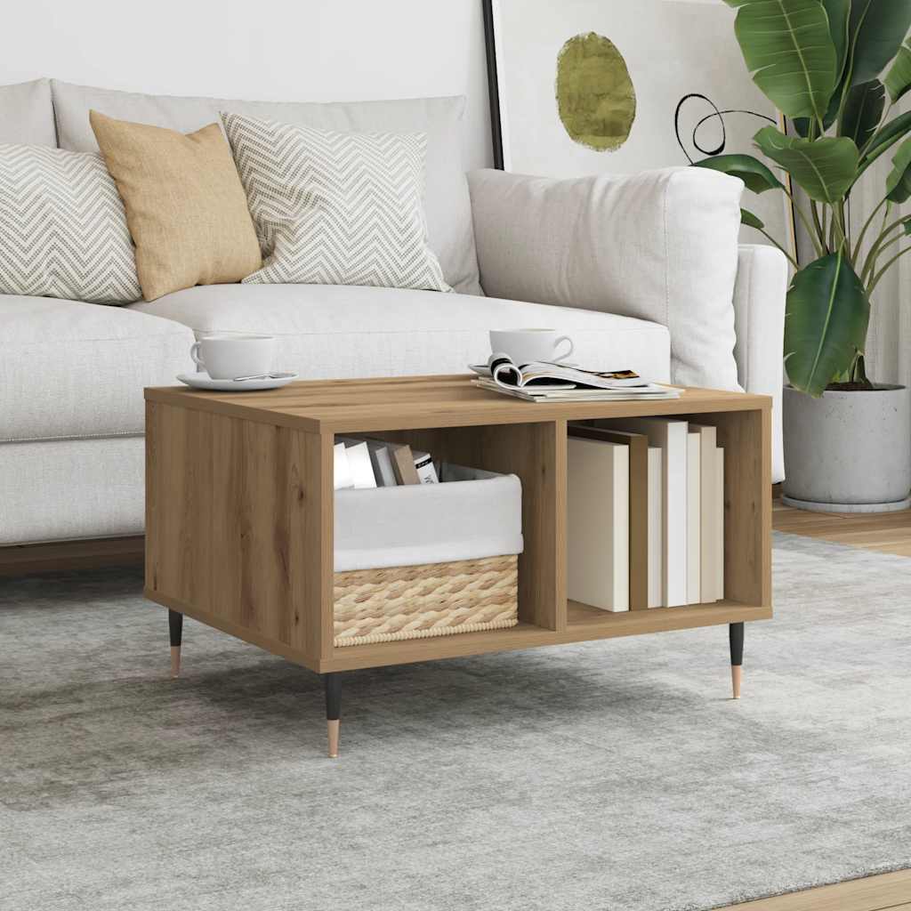 vidaXL Coffee Table Artisan Oak 60x50x36.5 cm Engineered Wood 1
