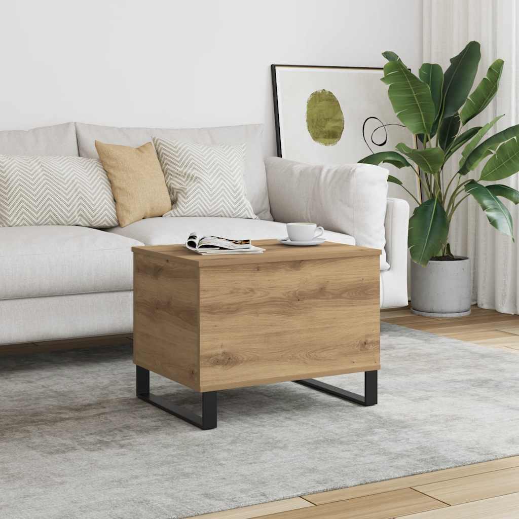 vidaXL Coffee Table Artisan Oak 60x44.5x45 cm Engineered Wood 1