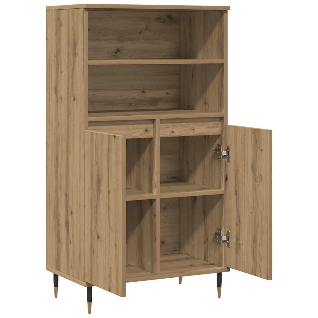 vidaXL Highboard Artisian Oak 60x36x110 cm Engineered Wood 4