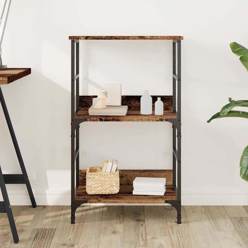 vidaXL Book Cabinet Old Wood 50x33x82 cm Engineered Wood 3