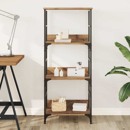 vidaXL Book Cabinet Artisan Oak 50x33x117.5 cm Engineered Wood 3