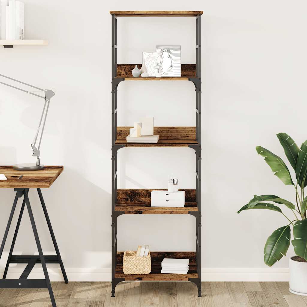Bookshelf 50x33x153 cm Engineered Wood Height 153 cm Old wood