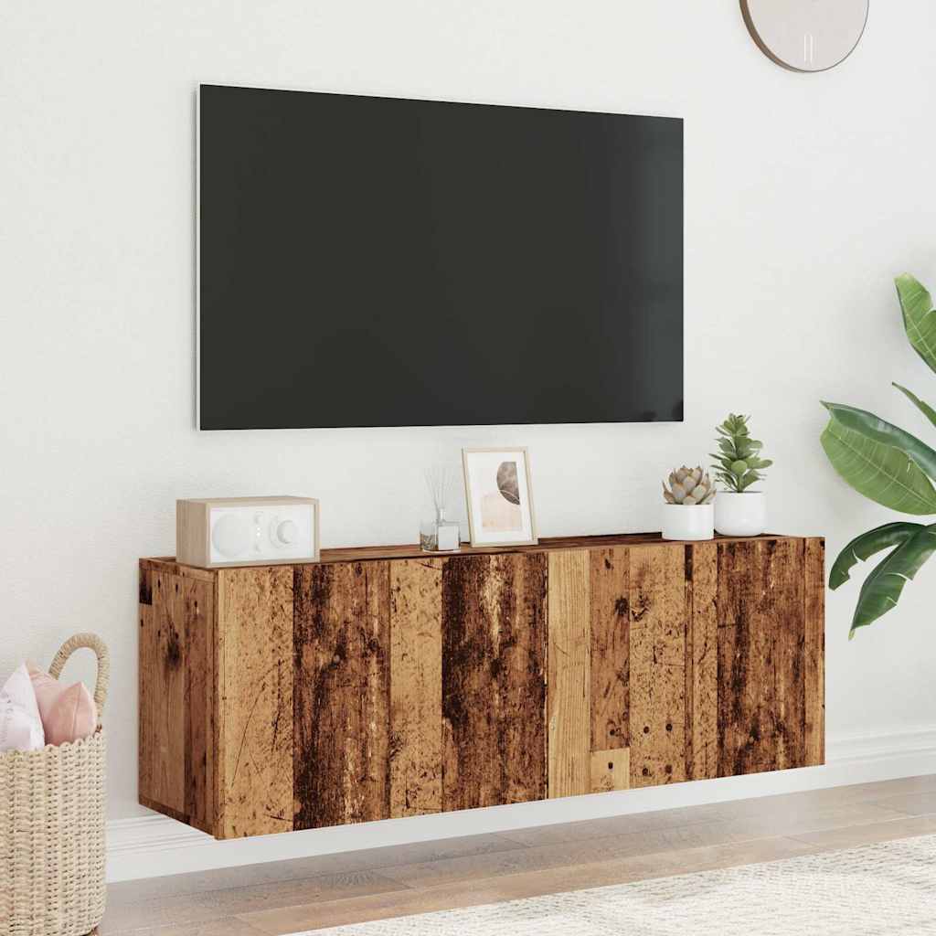 vidaXL TV Cabinets Wall-mounted 2 pcs Old Wood 60x30x41 cm 3