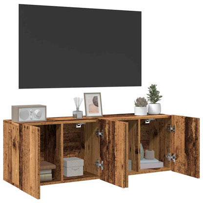 vidaXL TV Cabinets Wall-mounted 2 pcs Old Wood 60x30x41 cm 4