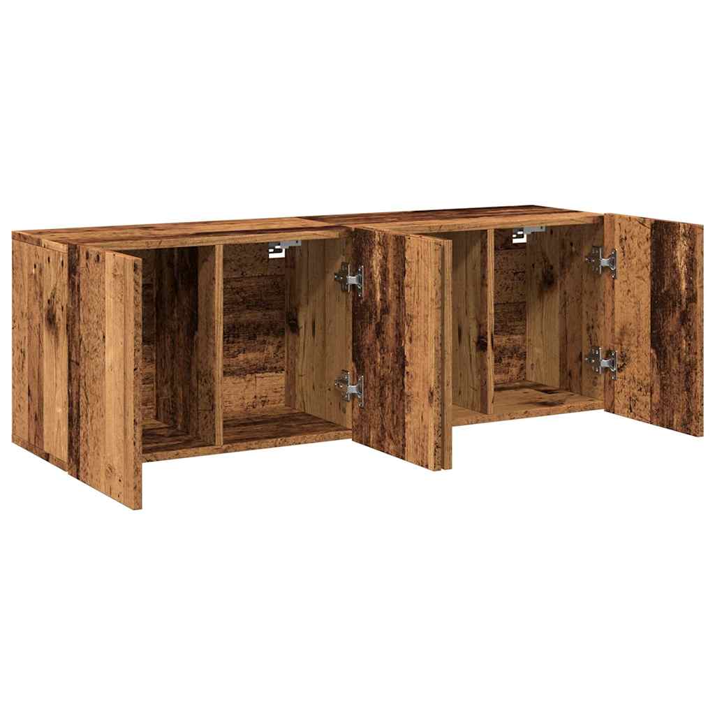vidaXL TV Cabinets Wall-mounted 2 pcs Old Wood 60x30x41 cm 6