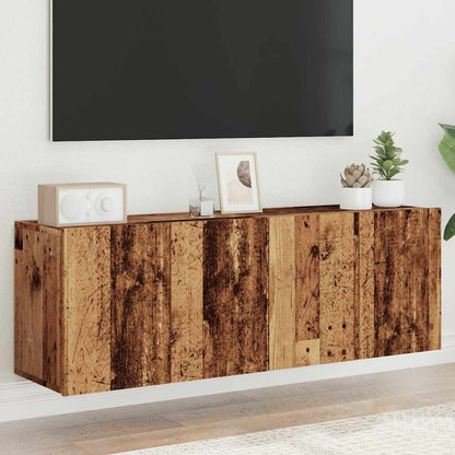 vidaXL TV Cabinets Wall-mounted 2 pcs Old Wood 60x30x41 cm 1
