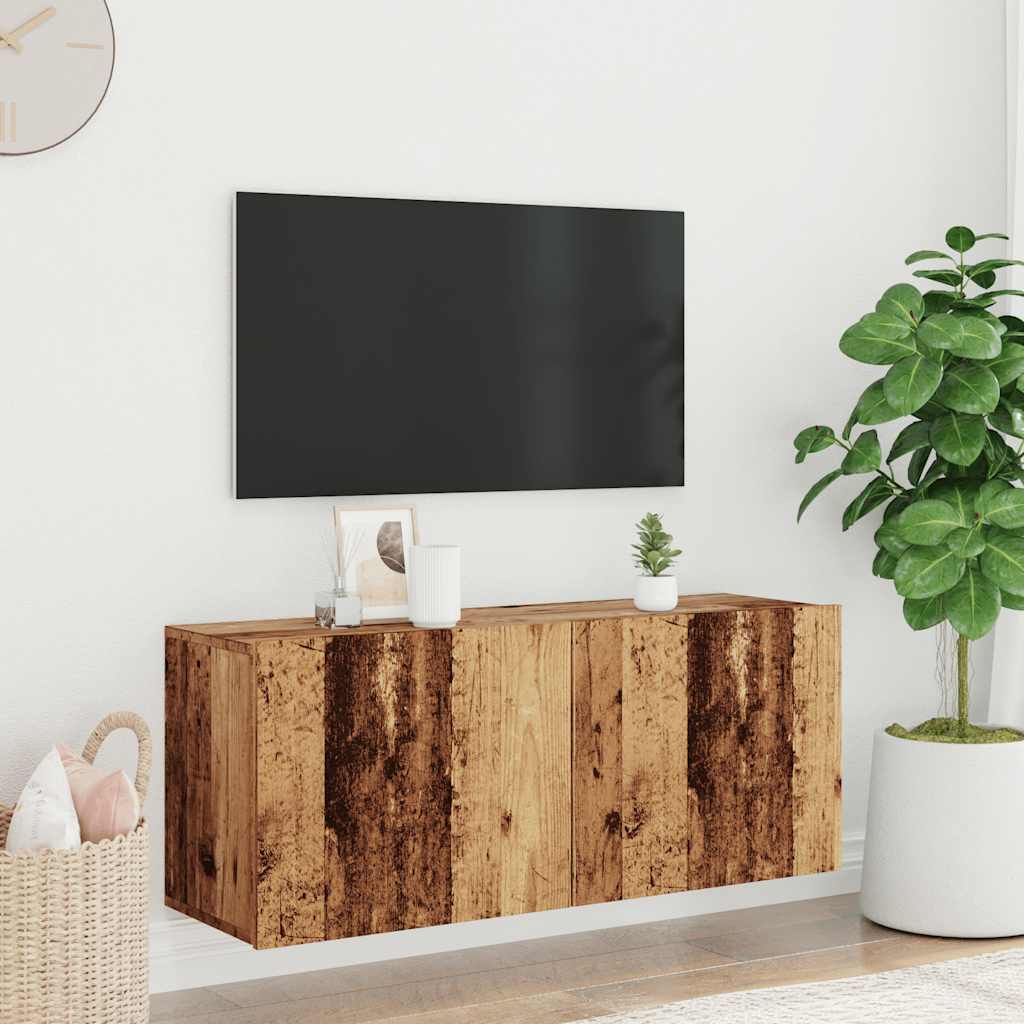 vidaXL TV Cabinet Wall-mounted Old Wood 100x30x41 cm 3