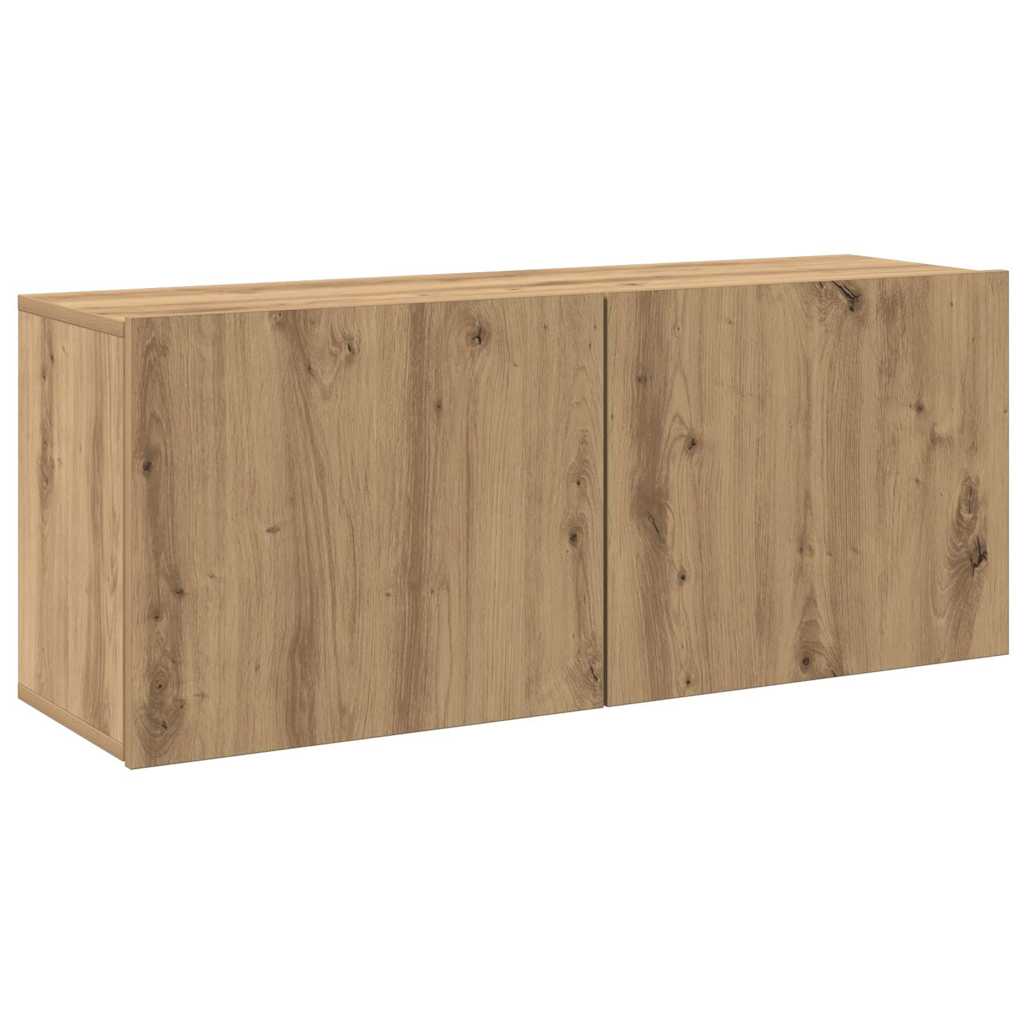 vidaXL TV Cabinet Wall-mounted Artisan Oak 100x30x41 cm 2