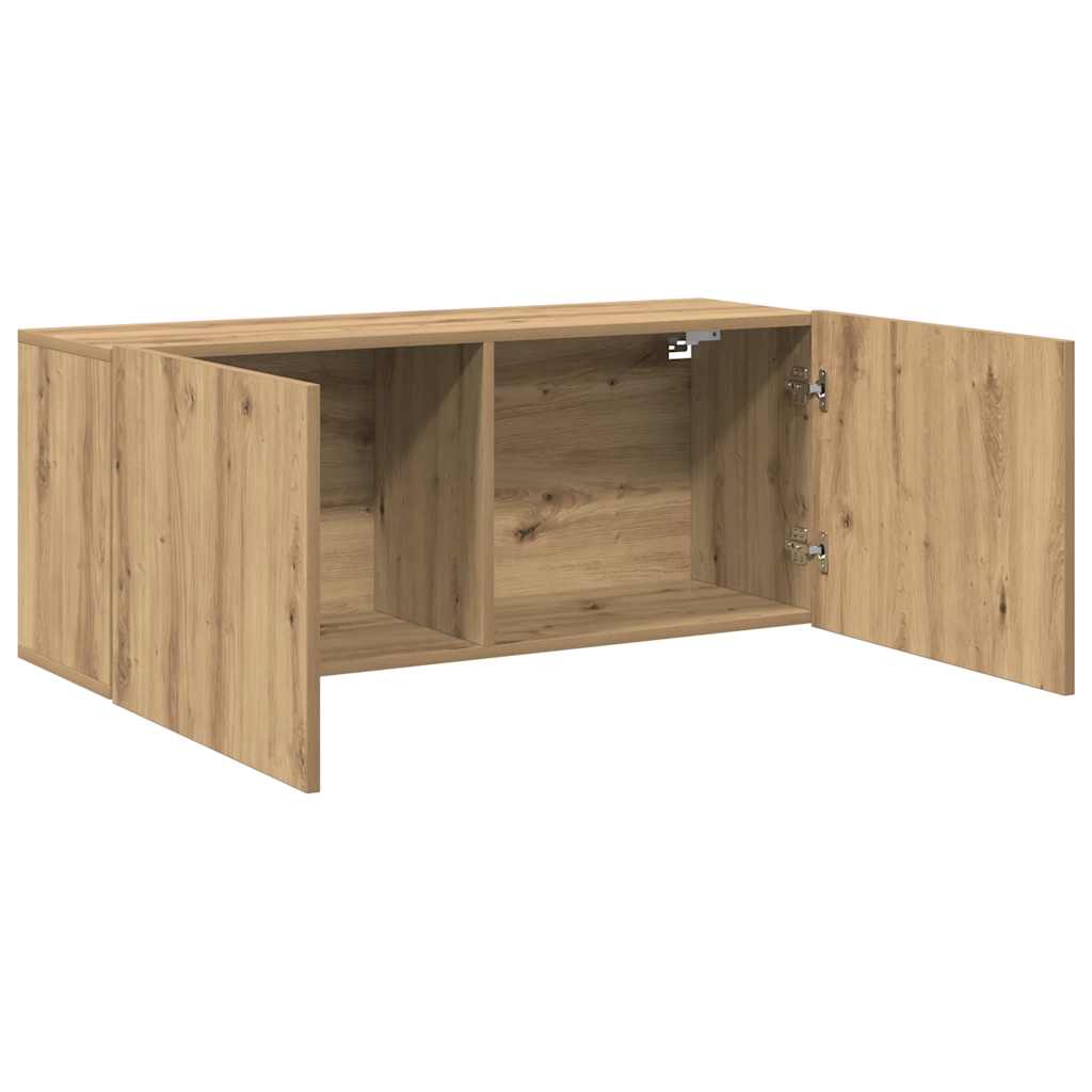 vidaXL TV Cabinet Wall-mounted Artisan Oak 100x30x41 cm 5