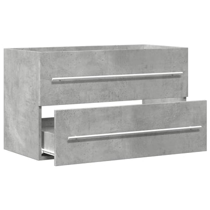 vidaXL Sink Cabinet Concrete Grey 80x38.5x48 cm Engineered Wood 5