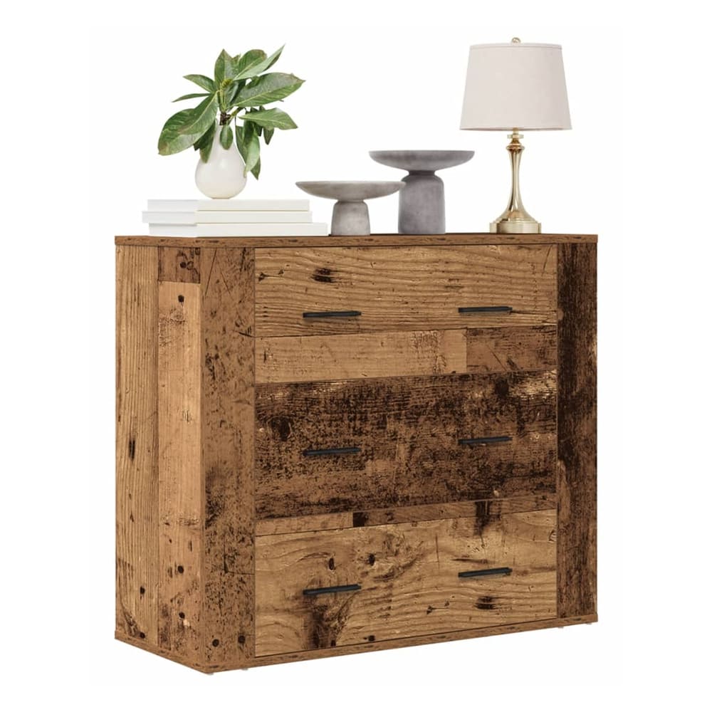 Sideboard 80x33x70 cm Engineered Wood Old wood
