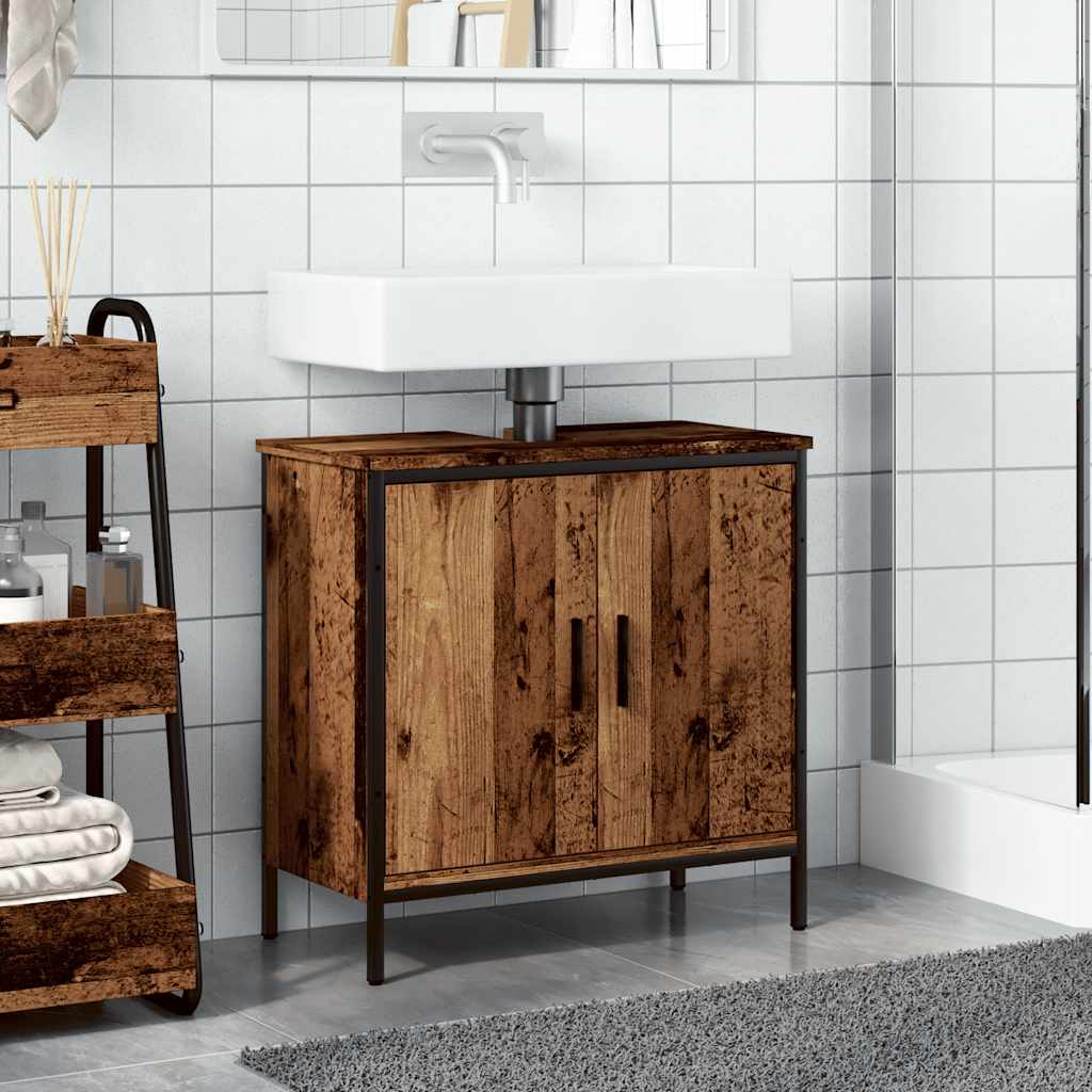 vidaXL Sink Cabinet Old Wood 60x30x60 cm Engineered Wood 3