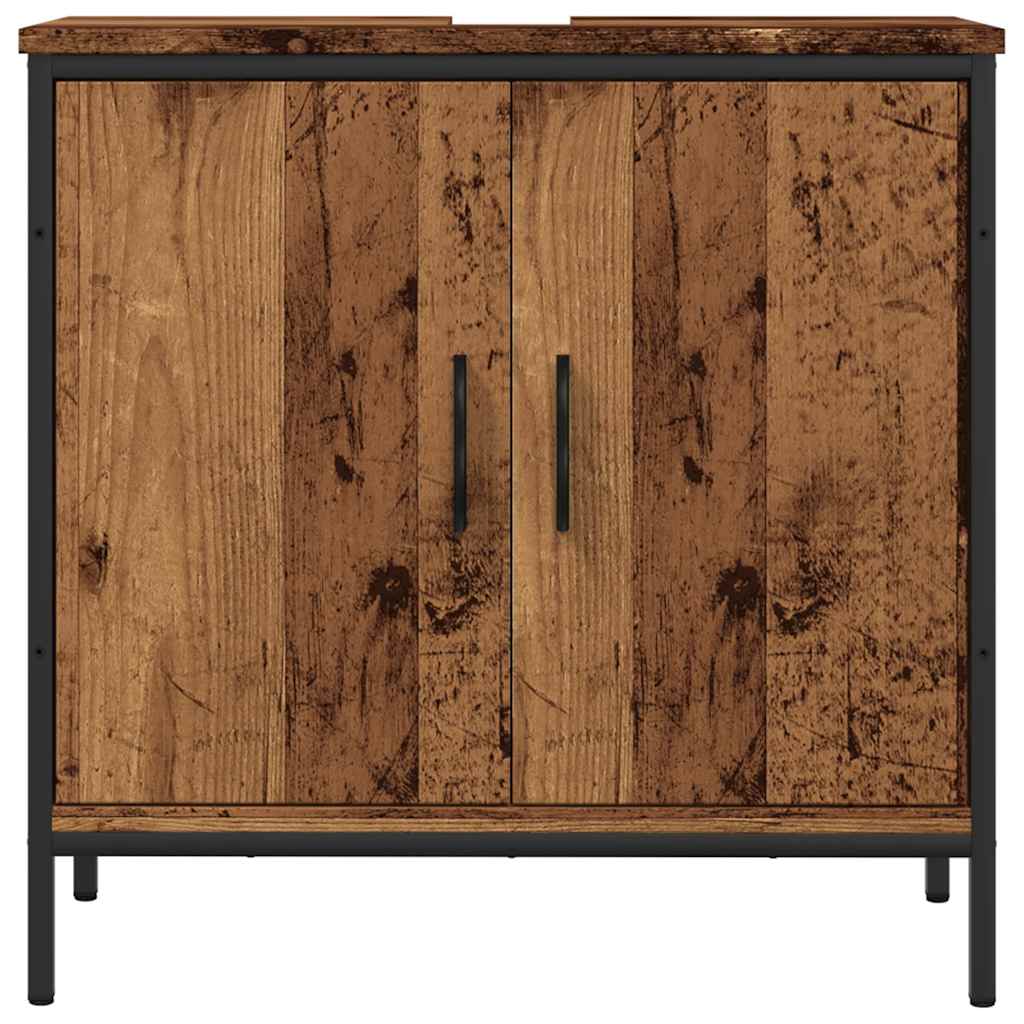 vidaXL Sink Cabinet Old Wood 60x30x60 cm Engineered Wood 4