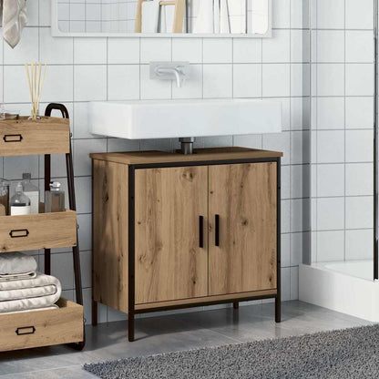 vidaXL Sink Cabinet Artisan Oak 60x30x60 cm Engineered Wood 3