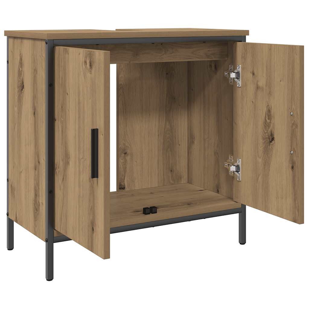 vidaXL Sink Cabinet Artisan Oak 60x30x60 cm Engineered Wood 4