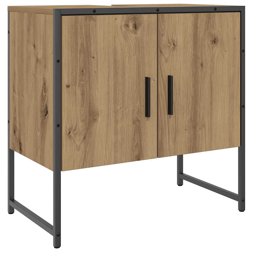vidaXL Bathroom Sink Cabinet Artisan Oak 60x33x60 cm Engineered Wood 2