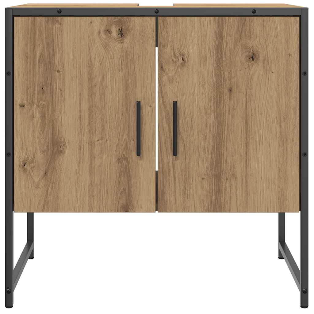 vidaXL Bathroom Sink Cabinet Artisan Oak 60x33x60 cm Engineered Wood 4