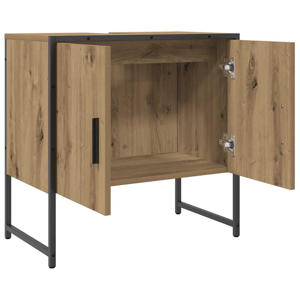 vidaXL Bathroom Sink Cabinet Artisan Oak 60x33x60 cm Engineered Wood 5