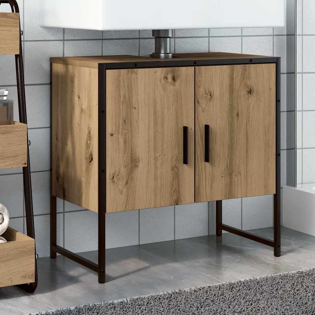vidaXL Bathroom Sink Cabinet Artisan Oak 60x33x60 cm Engineered Wood 1
