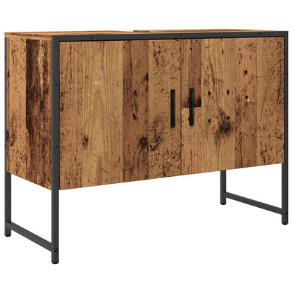 vidaXL Bathroom Sink Cabinet Old Wood 80x33x60 cm Engineered Wood 2