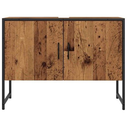 vidaXL Bathroom Sink Cabinet Old Wood 80x33x60 cm Engineered Wood 4