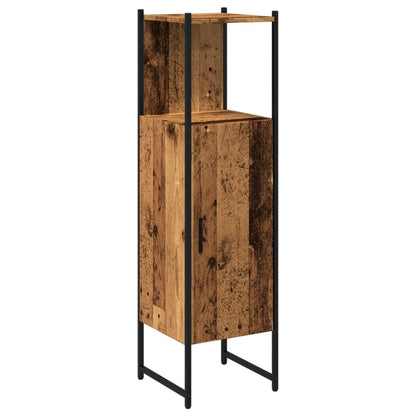 vidaXL Bathroom Cabinet Old Wood 33x33x120.5 cm Engineered Wood 2