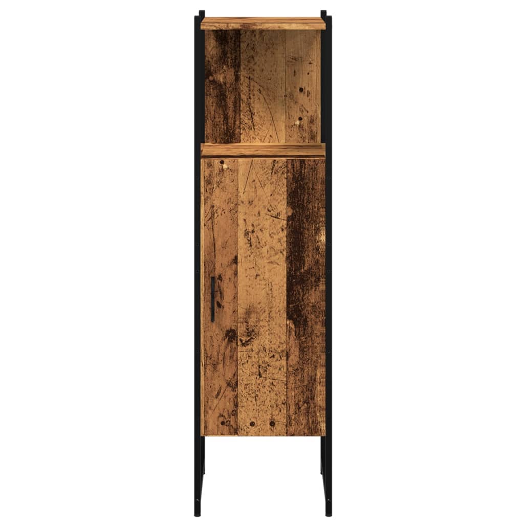 vidaXL Bathroom Cabinet Old Wood 33x33x120.5 cm Engineered Wood 4