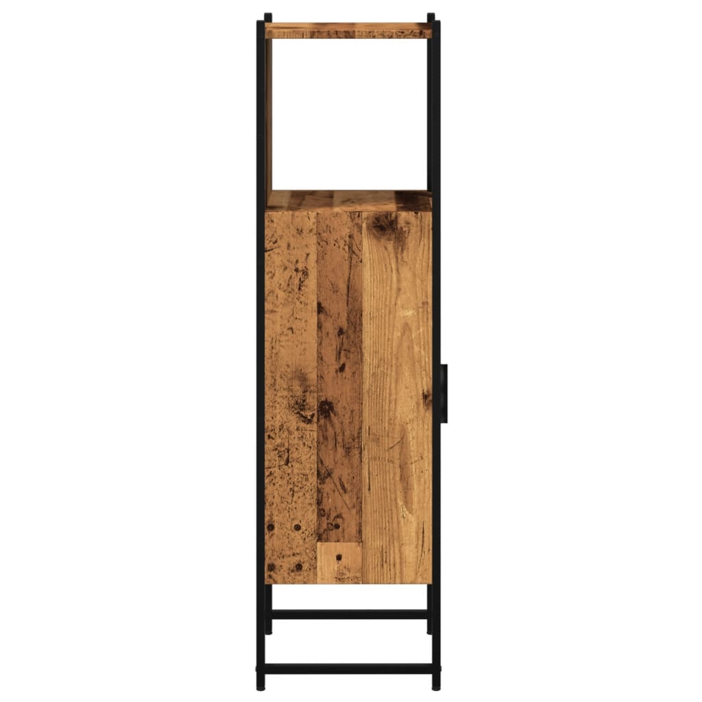 vidaXL Bathroom Cabinet Old Wood 33x33x120.5 cm Engineered Wood 5