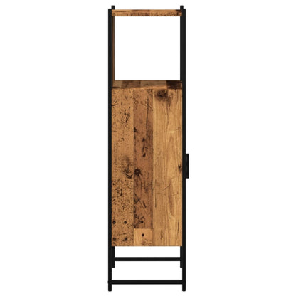 vidaXL Bathroom Cabinet Old Wood 33x33x120.5 cm Engineered Wood 5