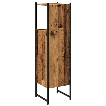 vidaXL Bathroom Cabinet Old Wood 33x33x120.5 cm Engineered Wood 6