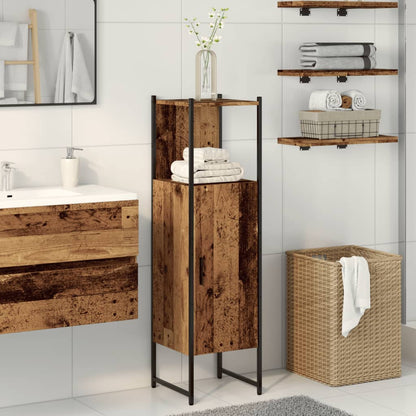 vidaXL Bathroom Cabinet Old Wood 33x33x120.5 cm Engineered Wood 1