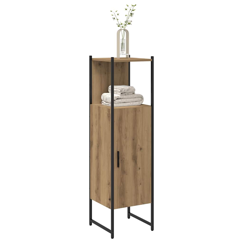vidaXL Bathroom Cabinet Artisan Oak 33x33x120.5 cm Engineered Wood 3